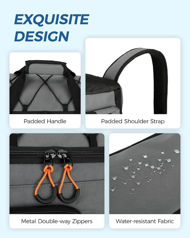 Alt view image 7 of 7 - 45L 3-in-1 Gym Duffle Bag Backpack for Men Travel