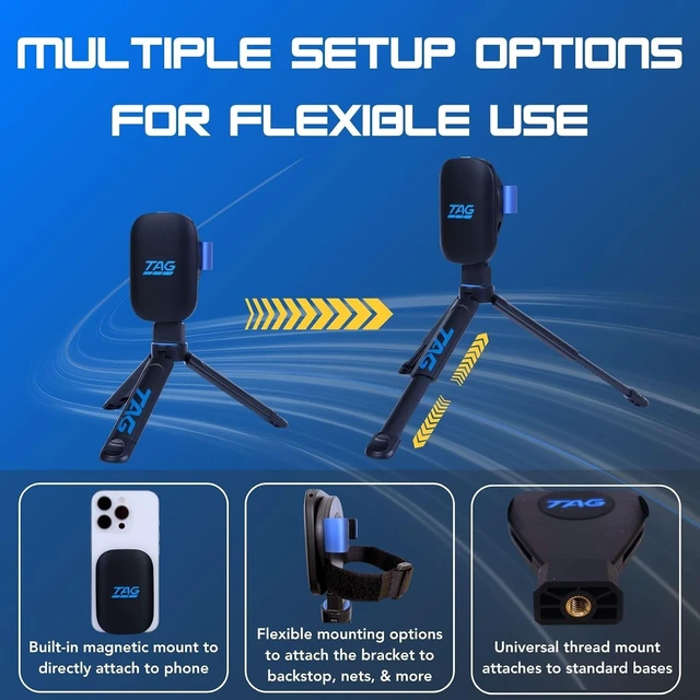 Alt view image 6 of 7 - TAG ONE Portable Baseball Radar Speed Gun Sports Radar for Pitch & Hit