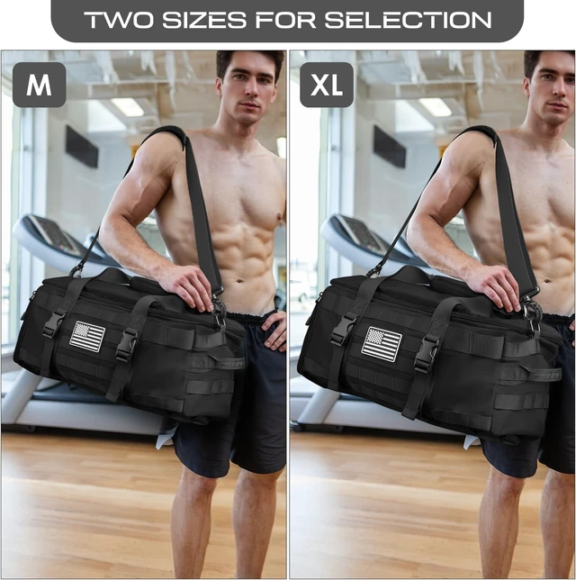 Alt view image 3 of 7 - Extra Large Tactical Gym Duffle Bag for Men with Shoe Compartment