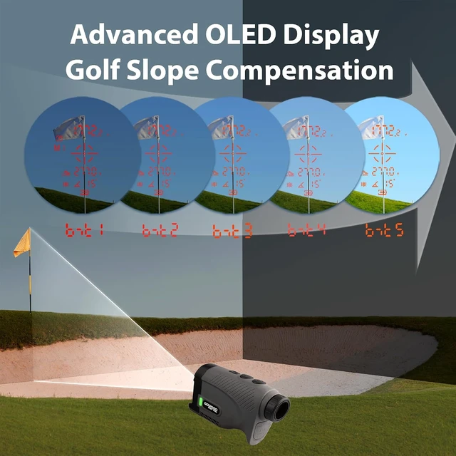 Alt view image 3 of 6 - Magnetic Golf Rangefinder with Slope Switch Red OLED