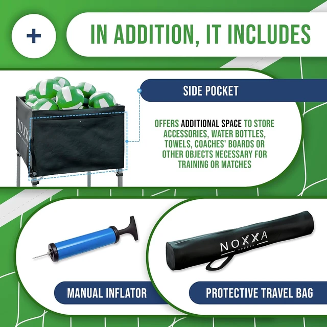 Alt view image 4 of 7 - Portable Collapsible Volleyball Cart with Wheels Ball Storage Cart Bag for Indoor & Outdoor Sports Equipment