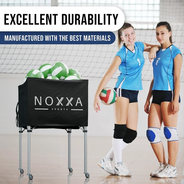 Alt view image 7 of 7 - Portable Collapsible Volleyball Cart with Wheels Ball Storage Cart Bag for Indoor & Outdoor Sports Equipment