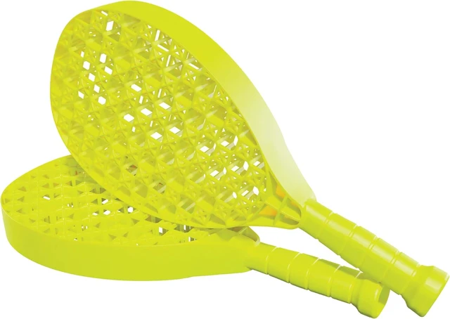 Alt view image 5 of 7 - All Surface Tetherball Tennis Set Portable Outdoor Game with Paddles & Ball for Backyard, Lawn or Park Active Play, Easy Setup & Storage for Kids, Adults & Family