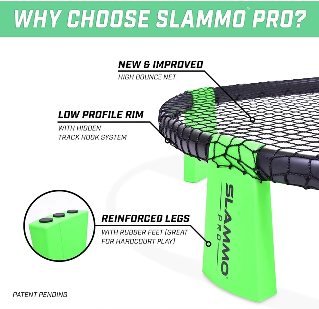 Alt view image 2 of 5 - Slammo PRO Game Set Premium Roundnet Game for Lawn, Beach & Tailgating, Kids, Teens & Adults