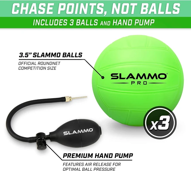 Alt view image 4 of 5 - Slammo PRO Game Set Premium Roundnet Game for Lawn, Beach & Tailgating, Kids, Teens & Adults