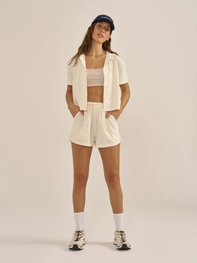Alt view image 3 of 7 - Women's Solarcool 3" Beach Short Lightweight Pull-On with Drawstring Waist