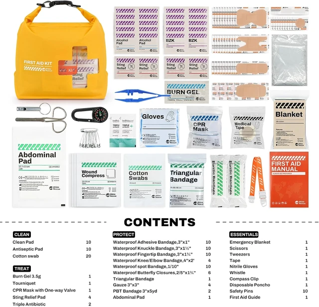 Alt view image 3 of 7 - Waterproof Boat First Aid Kit Lightweight Dry Bag (Yellow)