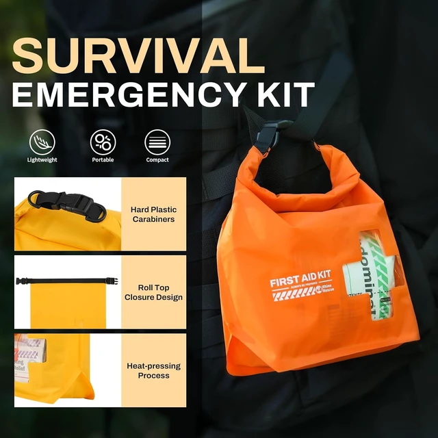 Alt view image 5 of 7 - Waterproof Boat First Aid Kit Lightweight Dry Bag (Yellow)