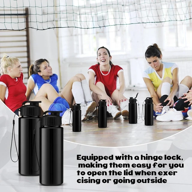 Alt view image 4 of 7 - 17 oz Plastic Water Bottles 20 Pcs Bulk, Solid Black