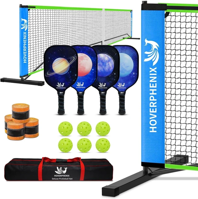 Main image of Portable 22FT Pickleball Net Set with Paddle Set of 4