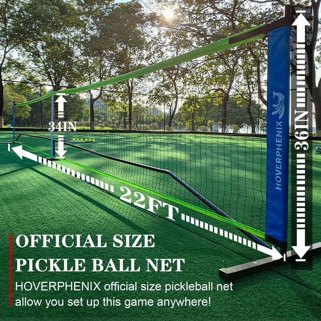 Alt view image 2 of 7 - Portable 22FT Pickleball Net Set with Paddle Set of 4