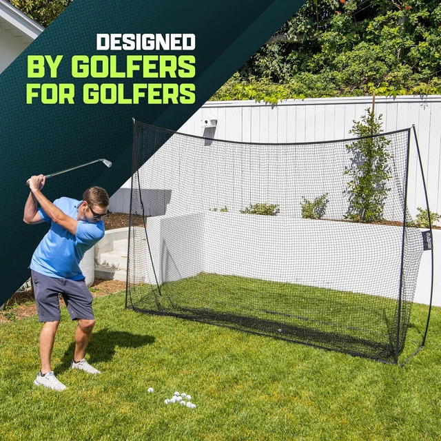 Alt view image 2 of 7 - Golf Practice Hitting Net Choose 10 x 7 ft or 7 x 7 ft Personal Driving Range for Indoor/Outdoor Use, Designed by Golfers for Golfers