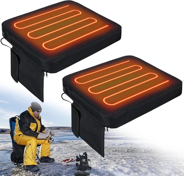 Main image of 2 Pcs Portable Heated Backless Stadium Seat Cushion Pad