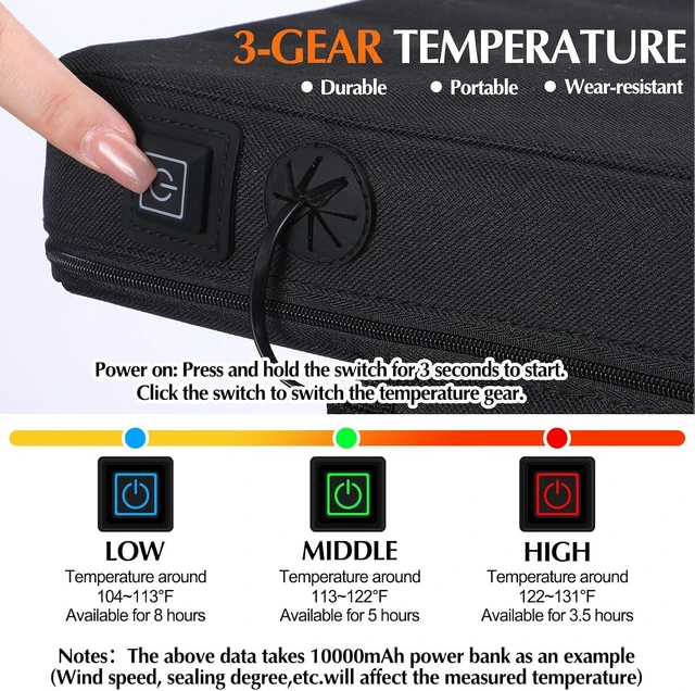 Alt view image 3 of 6 - 2 Pcs Portable Heated Backless Stadium Seat Cushion Pad