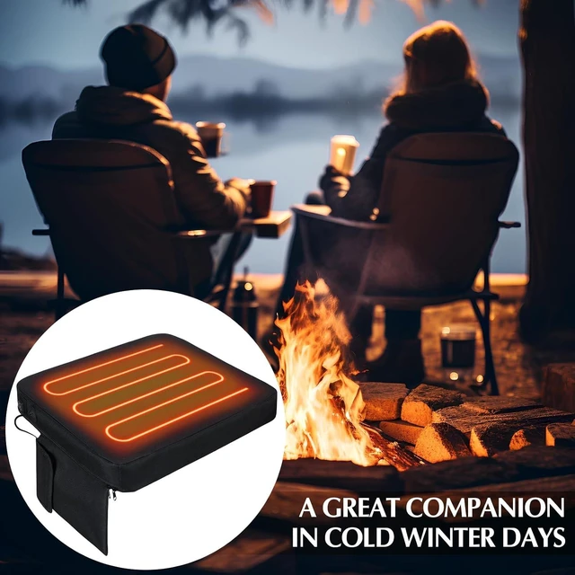 Alt view image 4 of 6 - 2 Pcs Portable Heated Backless Stadium Seat Cushion Pad