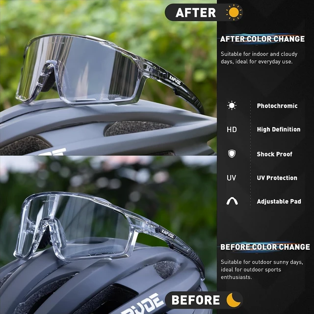 Alt view image 4 of 7 - K76 Photochromic Cycling Sunglasses for Men & Women