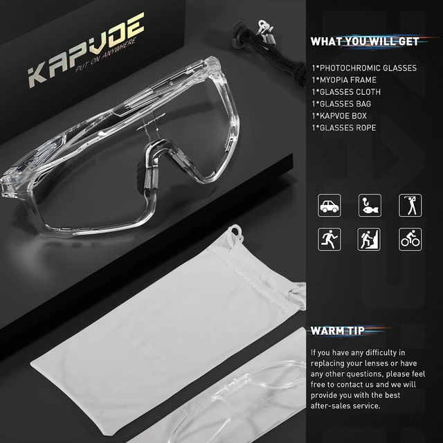 Alt view image 6 of 7 - K76 Photochromic Cycling Sunglasses for Men & Women