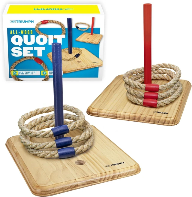 Main image of Premium Quoit Set with 2 Targets & 6 Sisal Rope Rings