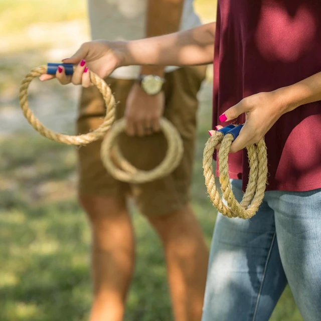 Alt view image 4 of 6 - Premium Quoit Set with 2 Targets & 6 Sisal Rope Rings