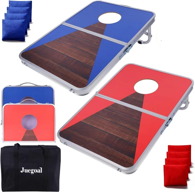 Main image of 24x16 Inch Foldable Cornhole Board Set for Kids, Teens & Adults with Bean Bags & Carry Bag, Lightweight Aluminum Alloy Travel Set for Outdoor Games & Beach