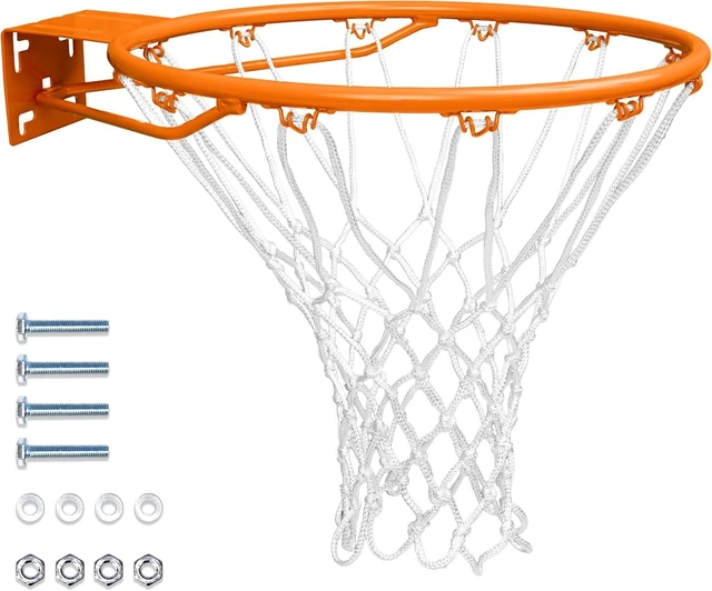 Main image of Regulation 18" Steel Basketball Rim, Fixed or Breakaway for Replacement or Garage Mount