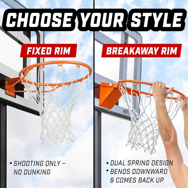 Alt view image 2 of 7 - Regulation 18" Steel Basketball Rim, Fixed or Breakaway for Replacement or Garage Mount
