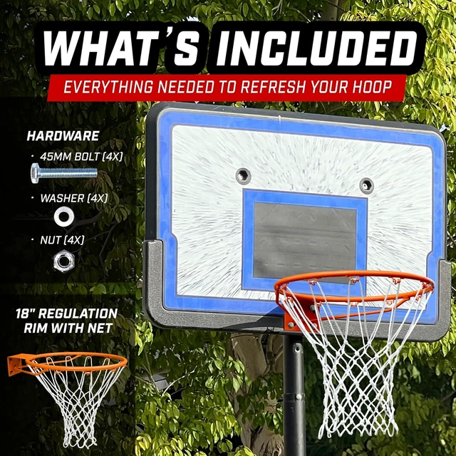 Alt view image 5 of 7 - Regulation 18" Steel Basketball Rim, Fixed or Breakaway for Replacement or Garage Mount