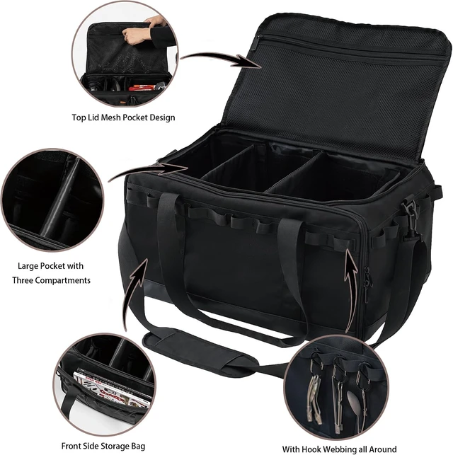 Alt view image 4 of 6 - 35L Multi-Functional Duffle Bag with 3 Adjustable Dividers, Waterproof Shoe & Picnic Camping Organizer for Travel, Sports & Gym