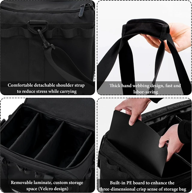 Alt view image 5 of 6 - 35L Multi-Functional Duffle Bag with 3 Adjustable Dividers, Waterproof Shoe & Picnic Camping Organizer for Travel, Sports & Gym