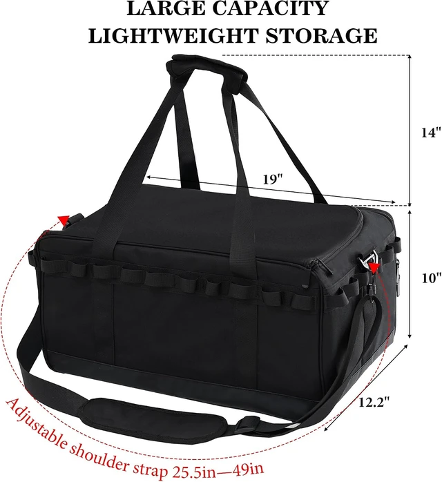 Alt view image 6 of 6 - 35L Multi-Functional Duffle Bag with 3 Adjustable Dividers, Waterproof Shoe & Picnic Camping Organizer for Travel, Sports & Gym