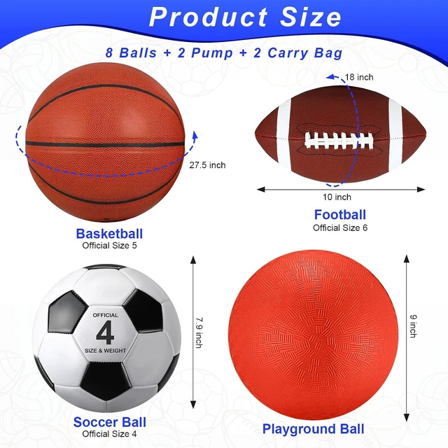 Alt view image 2 of 7 - 8 Pcs Multi Sport Ball Set, Operation Christmas Bulk