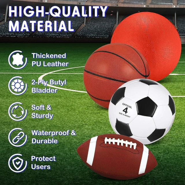 Alt view image 3 of 7 - 8 Pcs Multi Sport Ball Set, Operation Christmas Bulk