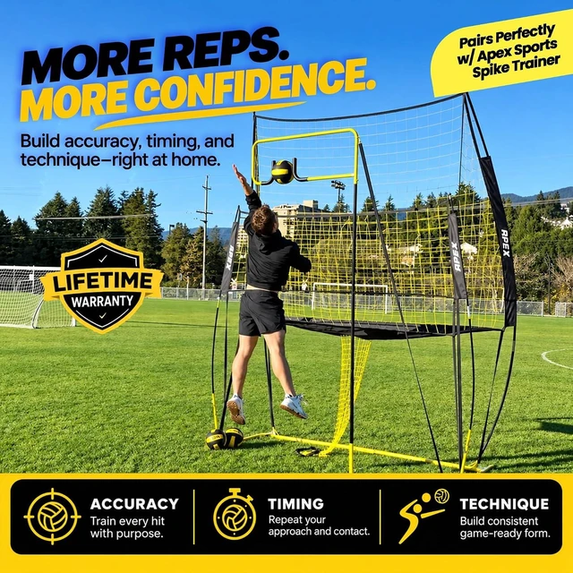 Alt view image 2 of 6 - Adjustable-Height Volleyball Training Net Equipment System