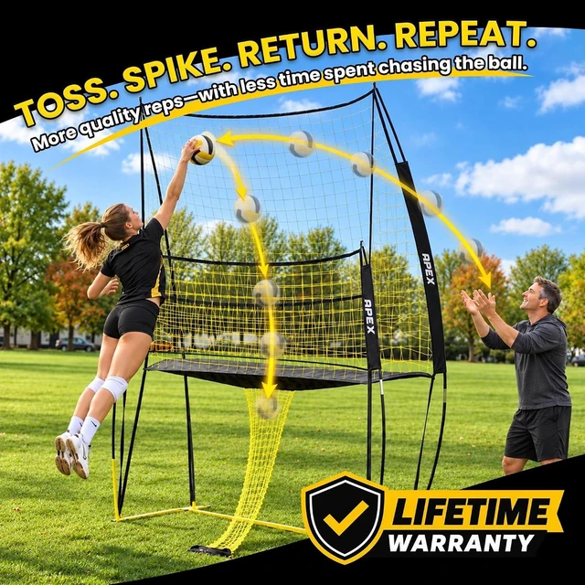 Alt view image 3 of 6 - Adjustable-Height Volleyball Training Net Equipment System