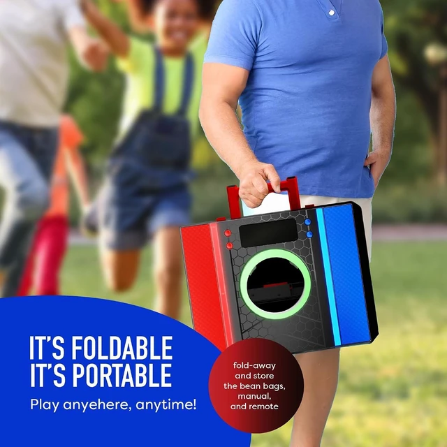 Alt view image 6 of 7 - Electronic Cornhole Board Set with Auto Scoring, Remote & 8 Bean Bags, Ages 8-12