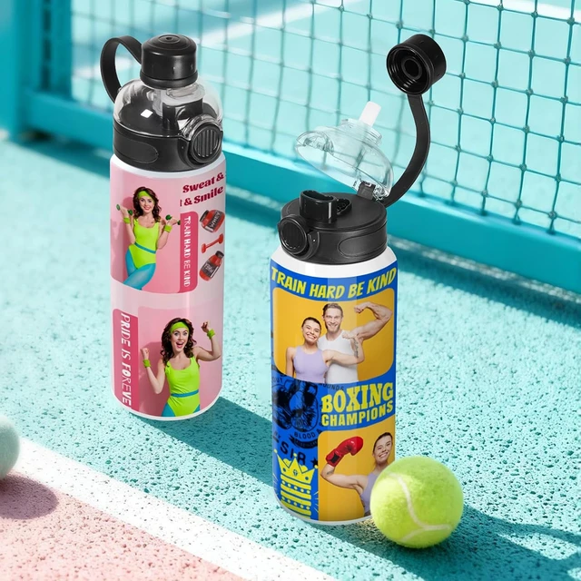 Alt view image 5 of 7 - 8 Pack 24 OZ Sublimation Sports Water Bottle Blanks, Bulk