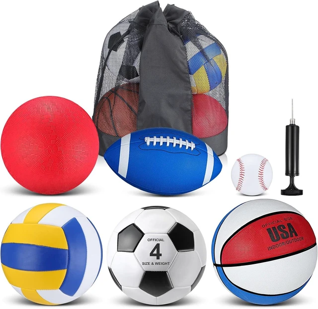 Main image of 6 Pcs Kids Sport Ball Set with Drawstring Bag