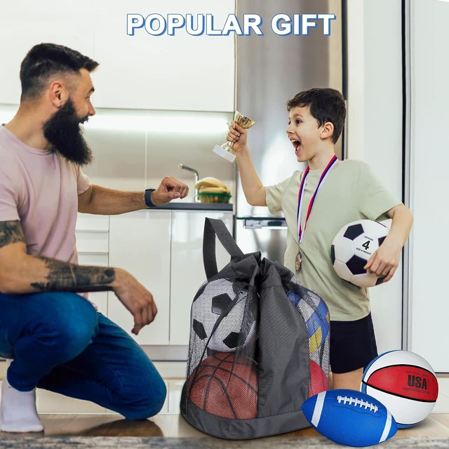 Alt view image 6 of 6 - 6 Pcs Kids Sport Ball Set with Drawstring Bag