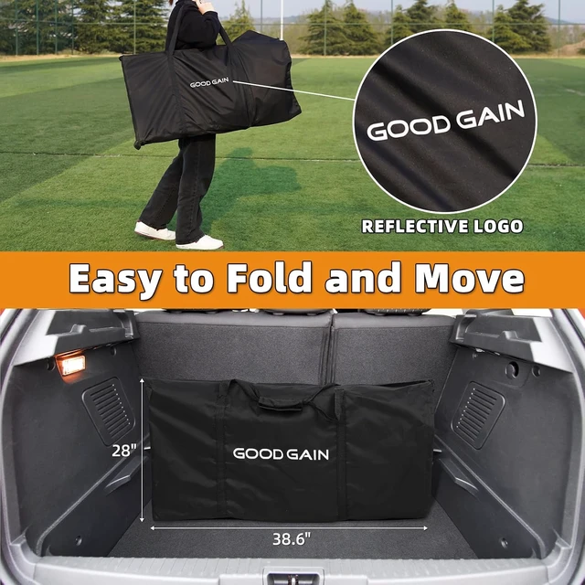 Alt view image 4 of 7 - Portable 8-Seat Team Soccer Bench with Bag, Black