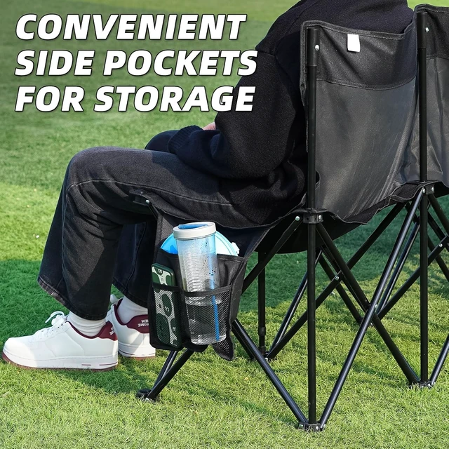 Alt view image 5 of 7 - Portable 8-Seat Team Soccer Bench with Bag, Black