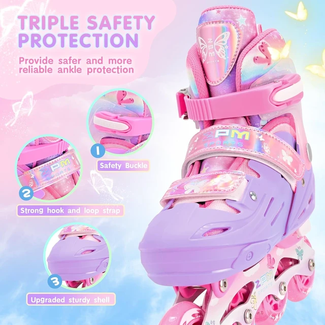 Alt view image 3 of 7 - Adjustable Inline Skates for Kids, Girls, Boys, Youth & Adults