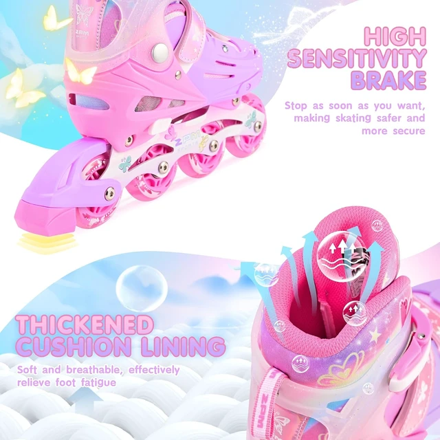 Alt view image 4 of 7 - Adjustable Inline Skates for Kids, Girls, Boys, Youth & Adults