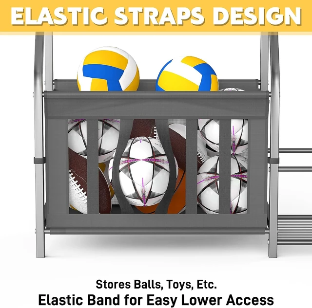 Alt view image 5 of 7 - Golf Bag Stand Sports Equipment Organizer with Ski & Ball Storage