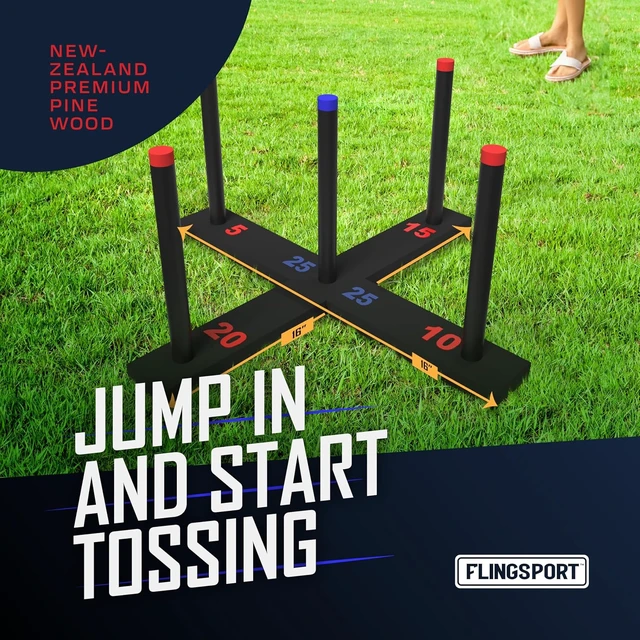 Alt view image 6 of 7 - Outdoor Yard Ring Toss Game with 6 Rings & Case, Ages 8+