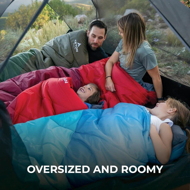 Alt view image 4 of 6 - Teton Celsius All-Weather Sleeping Bags for Adults & Kids, 25F/20F/0F Degrees, Warm & Easy Camping, Travel Sack Included