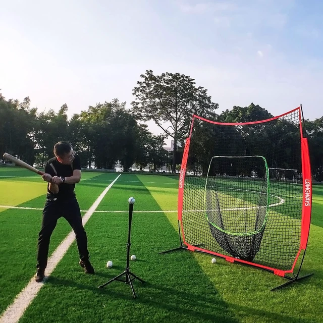 Alt view image 5 of 6 - 7x7FT Portable Baseball & Softball Practice Net with Steel Frame & Bag