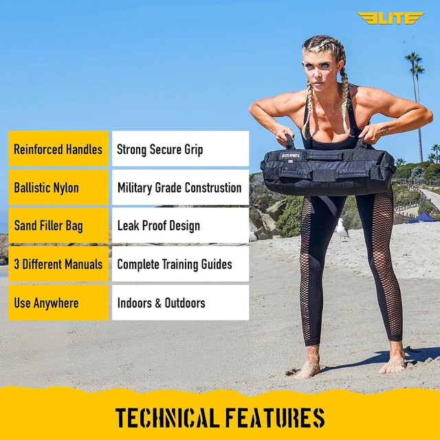Alt view image 5 of 6 - Workout Sandbag with Strategic Handle Placement for Versatile Core Muscle Fitness & Strength Training (Unfilled)