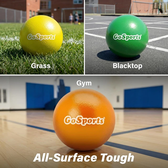 Alt view image 5 of 6 - Set of 6 Soft Skin Foam Playground Dodgeballs with Mesh Carry Bag