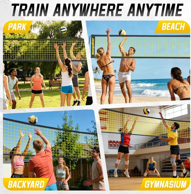 Alt view image 6 of 7 - 12ft/20ft Portable Volleyball Net for Backyard