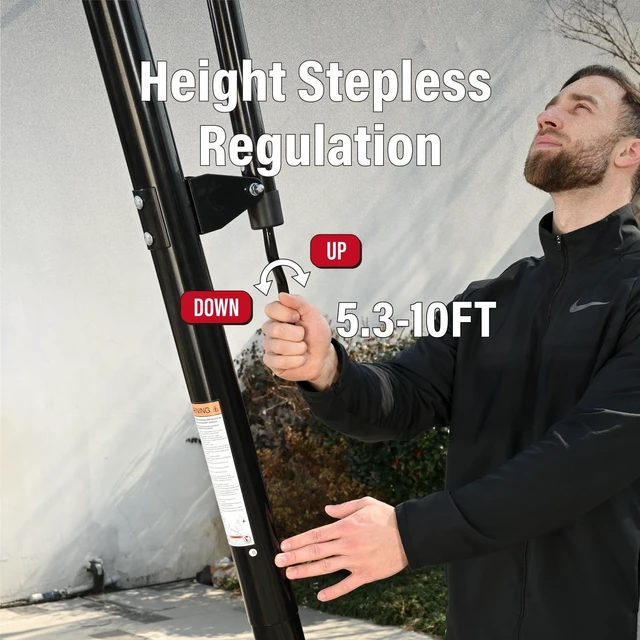Alt view image 3 of 6 - 44&47IN Portable Outdoor Basketball Hoop